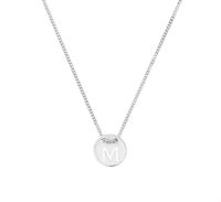 Ketting Letter M zilver 1,3 mm x 41+4 cm