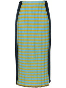 YANYAN KNITS jupe en maille à carreaux imprimés - Multicolore