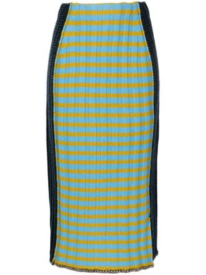 YANYAN KNITS jupe en maille à carreaux imprimés - Multicolore