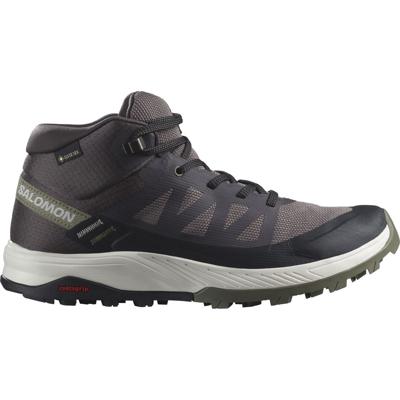 Salomon Outrise Mid Gtx Dames Hoge Wandelschoen Shale/Black/Deep Lichen Green 5