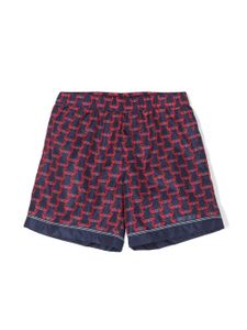 Gucci Kids short de bain à imprimé graphique - Bleu