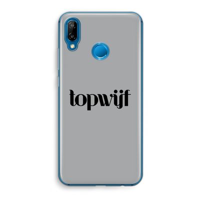 Topwijf Grijs Zwart: Huawei P20 Lite Transparant Hoesje