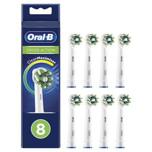 Oral-B CrossAction Opzetborstel Met CleanMaximiser-technologie, Verpakking Van 8 Stuks