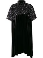 Talbot Runhof robe asymétrique brodée de sequins - Noir