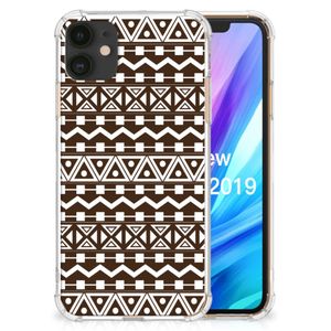 Apple iPhone 11 Doorzichtige Silicone Hoesje Aztec Brown