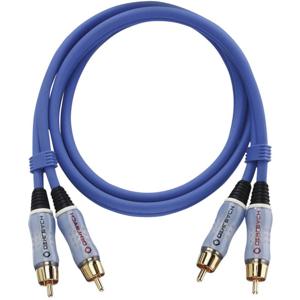 Oehlbach BEAT! Cinch Audio Aansluitkabel [2x Cinch-stekker - 2x Cinch-stekker] 3.00 m Blauw Vergulde steekcontacten