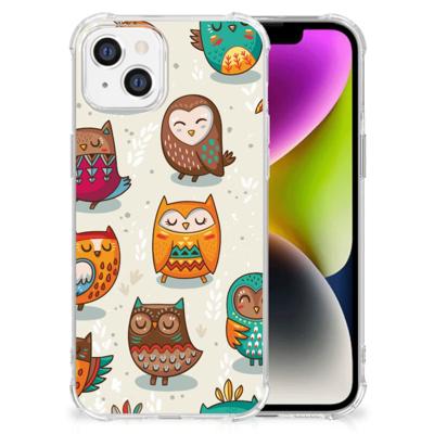 iPhone 14 Case Anti-shock Vrolijke Uilen iPhone 14 Case Anti-shock Vrolijke Uilen