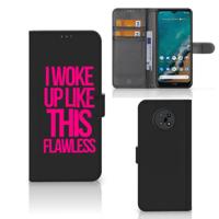 Nokia G50 Hoesje met naam Woke Up - Origineel Cadeau Zelf Maken