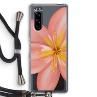 Pink Ellila Flower: Sony Xperia 5 Transparant Hoesje met koord