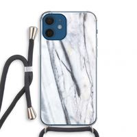 Gestreepte marmer: iPhone 12 mini Transparant Hoesje met koord