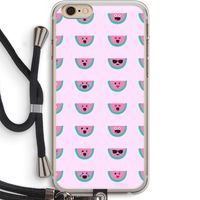 Smiley watermeloenprint: iPhone 6 PLUS / 6S PLUS Transparant Hoesje met koord
