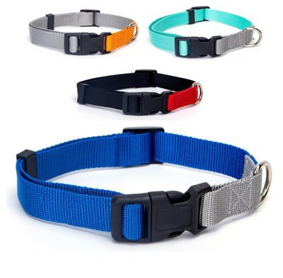 Nobleza Honden klikhalsband - Tweekleurig Nylon - 35 cm