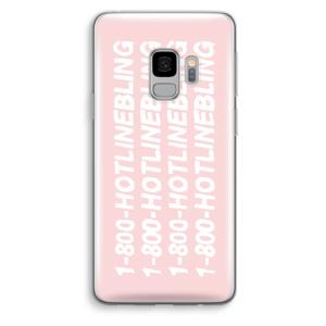Hotline bling pink: Samsung Galaxy S9 Transparant Hoesje