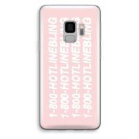 Hotline bling pink: Samsung Galaxy S9 Transparant Hoesje - thumbnail