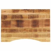 Bureaublad met ronding 100x50x2,5 cm massief ruw mangohout