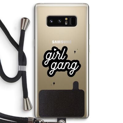 Girl Gang: Samsung Galaxy Note 8 Transparant Hoesje met koord