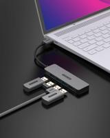 Sitecom CN-5005 interface hub USB 3.2 Gen 1 (3.1 Gen 1) Type-A 5000 Mbit/s Zwart, Grijs - thumbnail
