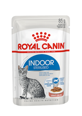 Royal Canin Indoor Sterilised in Gravy (saus) natvoer kattenvoer zakjes 12x85g