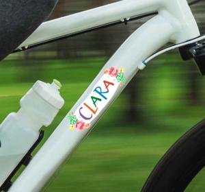 Fiets sticker naam