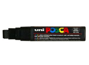 Uni-Ball uni POSCA PC-17K markeerstift 1 stuk(s) Beitelvormige punt Zwart