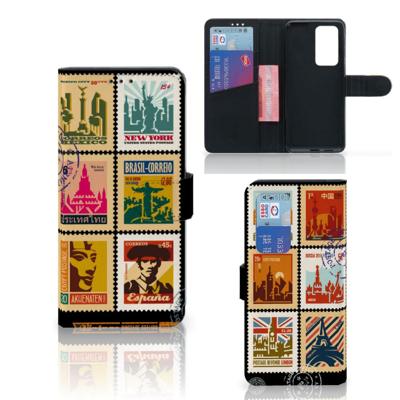 Huawei P40 Pro | Flip Cover | Postzegels | Portemonnee hoesje
