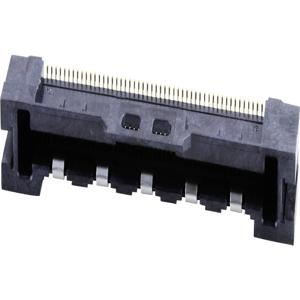 Molex 501786-5091 Female header, inbouw (standaard) Totaal aantal polen: 50 Rastermaat: 0.5 mm Inhoud: 1 stuk(s) Tape on Mini reel