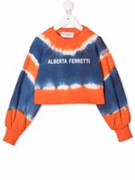 Alberta Ferretti Kids sweat à imprimé tie dye - Bleu