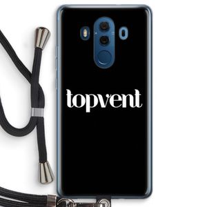 Topvent Zwart: Huawei Mate 10 Pro Transparant Hoesje met koord