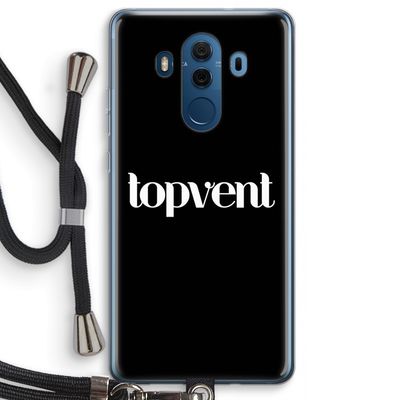 Topvent Zwart: Huawei Mate 10 Pro Transparant Hoesje met koord