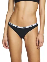 3-Pack dames strings - Katoen vrouwen strings Zwart - Wit - Combi