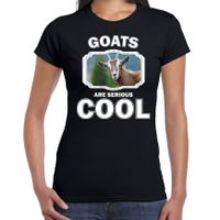 Dieren geit t-shirt zwart dames - goats are cool shirt 2XL  - - thumbnail