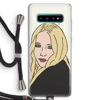 Mary Kate: Samsung Galaxy S10 Plus Transparant Hoesje met koord