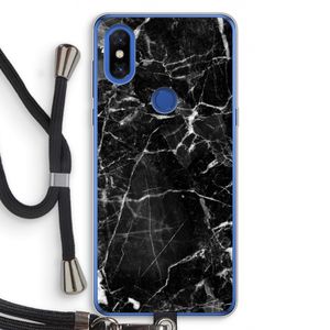 Zwart Marmer 2: Xiaomi Mi Mix 3 Transparant Hoesje met koord