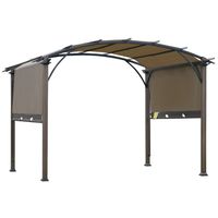 Outsunny paviljoen pergola met verstelbaar stoffen dak uv +50 waterbestendig textileen staal | Aosom Netherlands - thumbnail