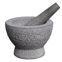 Svenska Living Vijzel met Stamper - grijs - graniet - D16 cm