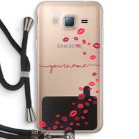 Kusjes: Samsung Galaxy J3 (2016) Transparant Hoesje met koord