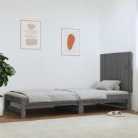Wandhoofdbord 82,5x3x60 cm massief grenenhout grijs