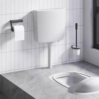 VidaXL Toiletstortbak met watertoevoer onderin 3/6 l grijs