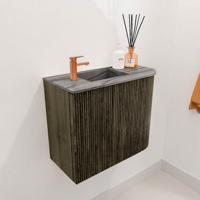 Toiletmeubel Mondiaz Joya Dlux | 51.6 cm | Meubelkleur Shadow | Faye wastafel Sombra Wasbak Links | 1 kraangat