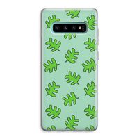 Groene blaadjes: Samsung Galaxy S10 Plus Transparant Hoesje