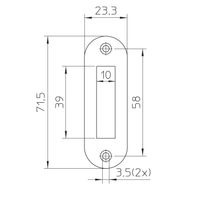 NEMEF Sluitplaat Afgerond voor 1256, 1258 P1256/17 RVS Din LS/RS - thumbnail