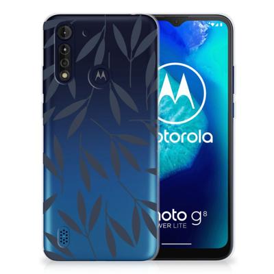 Motorola Moto G8 Power Lite | TPU Case | Leaves Blue