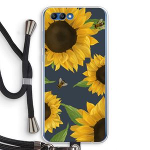 Sunflower and bees: Honor 10 Transparant Hoesje met koord
