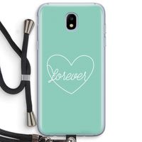 Forever heart pastel: Samsung Galaxy J5 (2017) Transparant Hoesje met koord