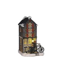 Dutch canal house battery operated - l11xw9,5xh18,5cm - Luville