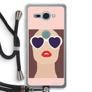 Red lips: Sony Xperia XZ2 Compact Transparant Hoesje met koord