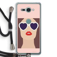 Red lips: Sony Xperia XZ2 Compact Transparant Hoesje met koord