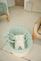 Babywieg van ENVIE DE FRAISE van natuurlijke gevlochten vezels saliegroen