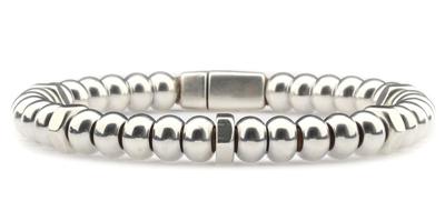 Qoss Bruine Armband Giel Zilver