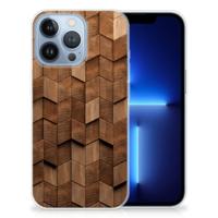 Bumper Hoesje voor Apple iPhone 13 Pro Wooden Cubes